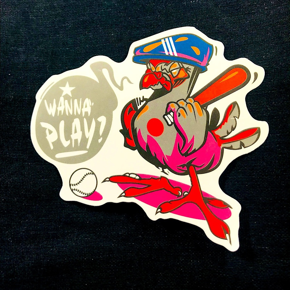 Wanna Play?  Single Decor Accent Waterproof Sticker
